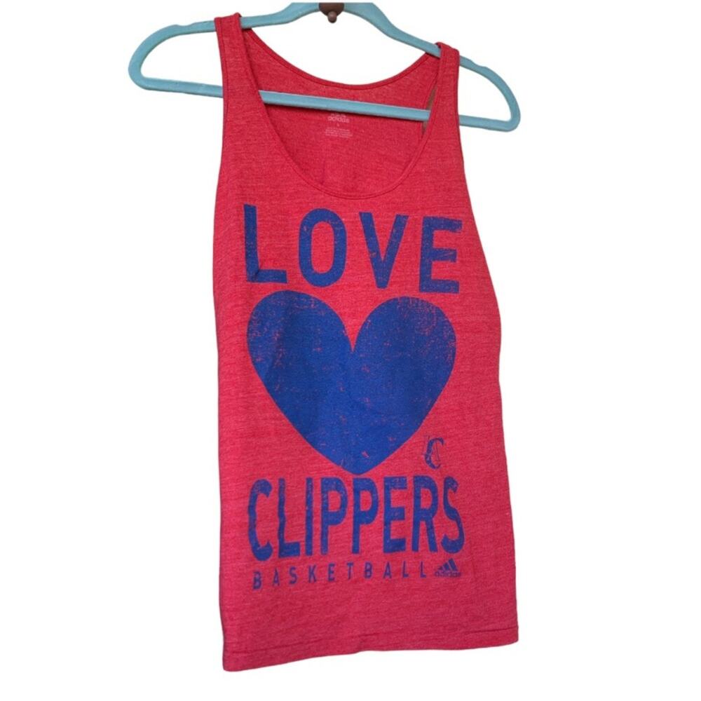 Women’s Adidas Red Los Angeles Clippers Tank Top Size Large